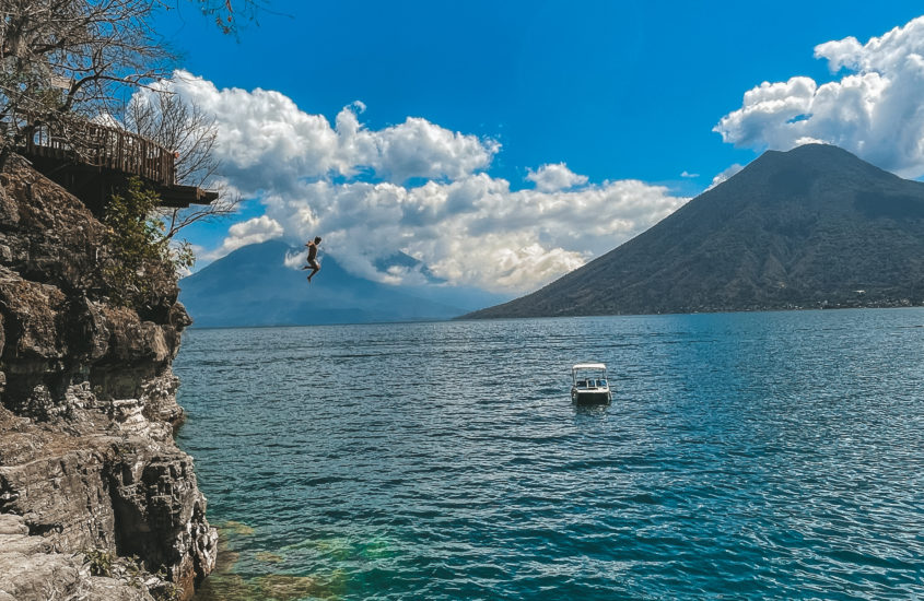 Cliff Jumping in Lake Atitlan