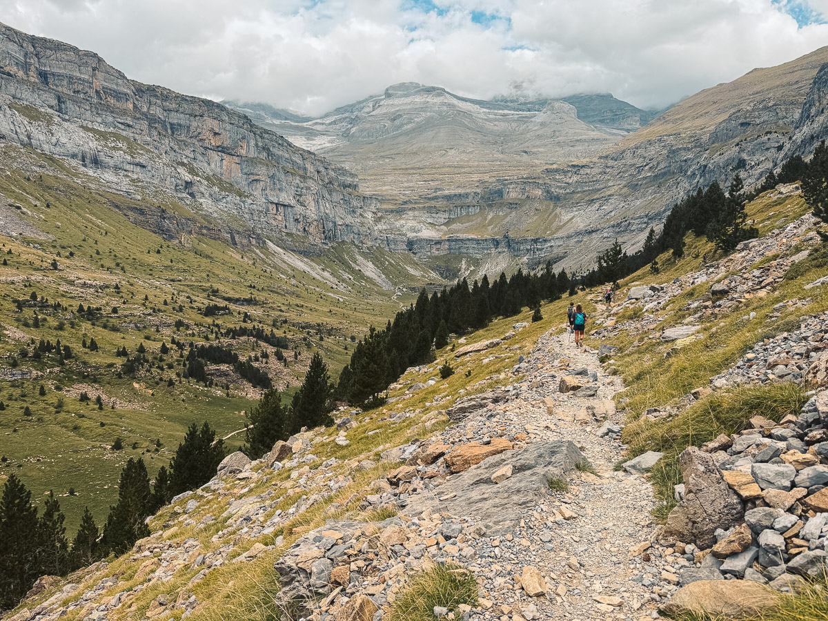 Getting towards the end of the trail with Cascada Cola de Caballo in the background. 