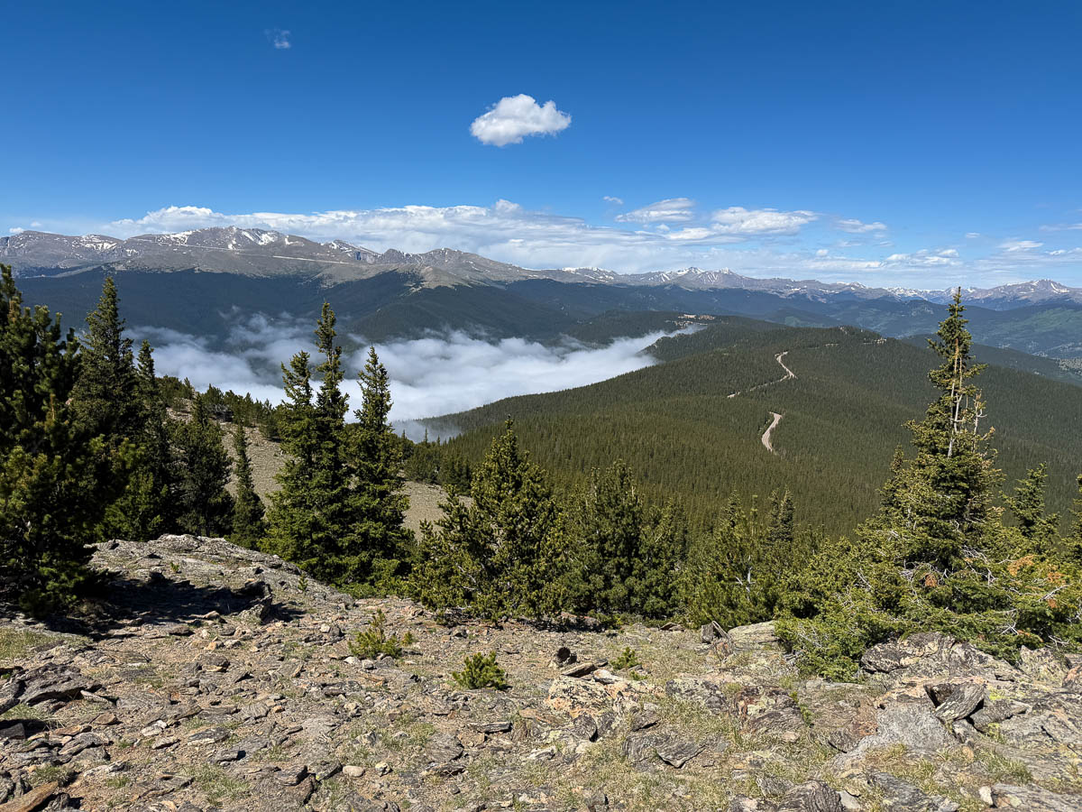 View of the Rockies from the top of Chief Mountain.