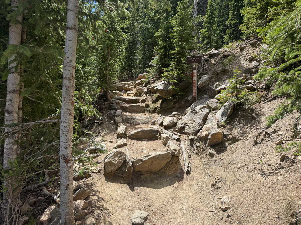 The trailhead for Chief Mountain